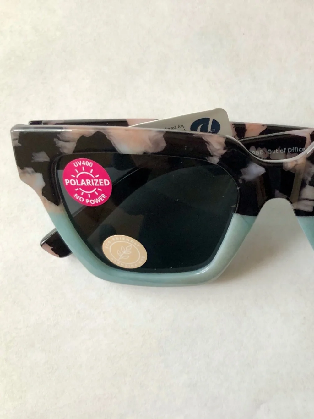 New Eco Friendly Peepers GREEN & MARBLE POLARIZED‎ SUNGLASSES +0.00
